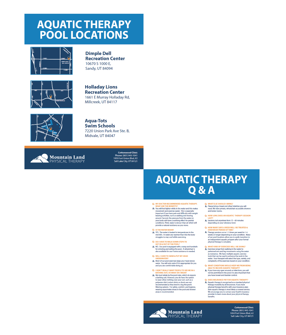 Aquatic Therapy Flyer